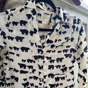 Maeve Anthropologie button up blouse, size 4